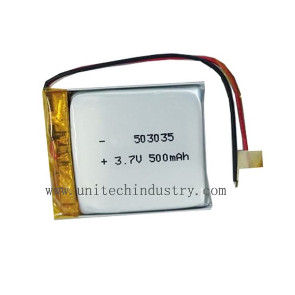 Lithium polymer battery Pack 503035 500mAh 3_7V  CE ROHS